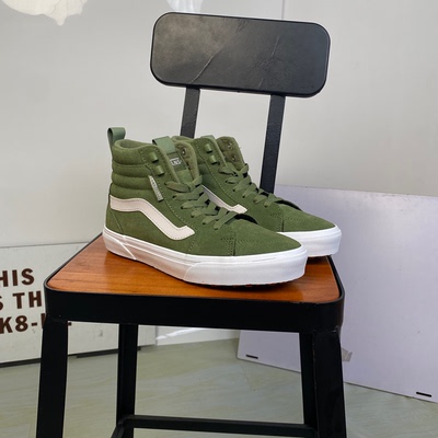 VANS范斯高帮防滑帆布板鞋