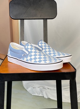 VANS范斯SLIP ON一脚蹬棋盘格低帮帆布懒人男女款板鞋VN000BVZDSB