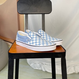 VANS范斯SLIP ON一脚蹬棋盘格低帮帆布懒人男女款板鞋VN000BVZDSB