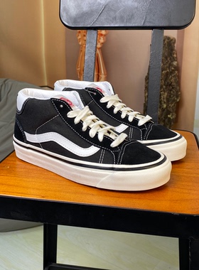 女码清货VANS经典黑白中帮美式复古休闲帆布板鞋VN0A3MUOQF6