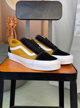 VANS范斯OLD SKOOL 36低帮黑黄色帆布男女款休闲板鞋VN000CNGD3W