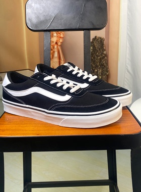 范斯VANS Brooklyn LS黑色简约复古男鞋经典休闲板鞋VN000D7QBA2