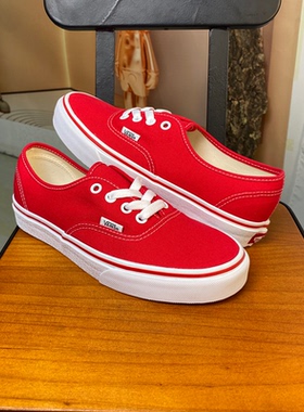 范斯VANS低帮经典款大蛇年红色潮流男女鞋帆布滑板鞋VN000EE3RED