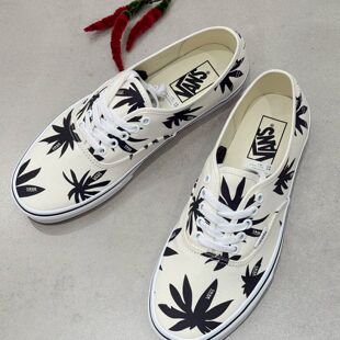 VANS范斯AUTHENTIC枫叶印花低帮米白男帆布休闲低帮VN000Z75KIG
