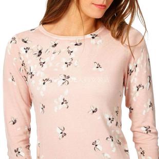 女装 1247 加肥加大 套头线衣 微瑕清 混纺针织印花中袖 坏丫头大码