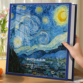 油画相册本大容量家庭5寸6寸7照片收纳纪念册影集五六寸插页相簿