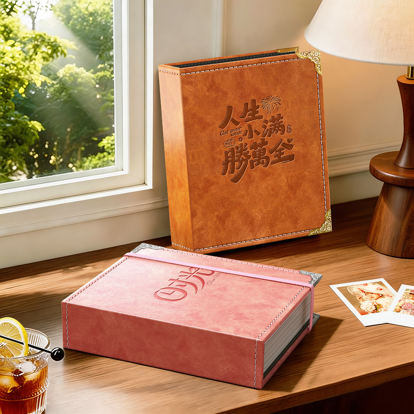 皮面小相册本6寸插页式大容量纪念册混合尺寸5678寸混装相册相薄