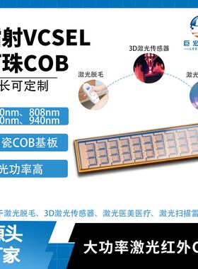 60W传感器780nm808nm850nm940nm3D激光定制光源灯珠VCSEL红外