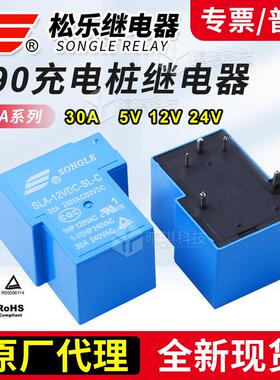 继电器-SLA充电30a12v24v继电器小型12VDC-桩继电器SLt90