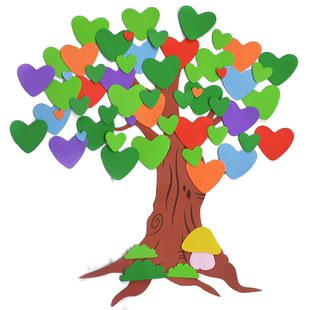 幼儿园墙面装饰大苹果树评比栏照片贴EVA泡沫墙纸黑板报墙贴