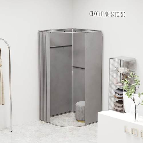 祖赛服装店可移动试衣间帘