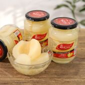 新鲜雪梨罐头510g 梨球 4瓶梨块罐头糖水罐头水果罐头整箱玻璃瓶装