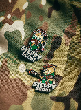 Steppyplus 户外主题胸针 童子军造型 美式风格 潮流卡通复古搭配