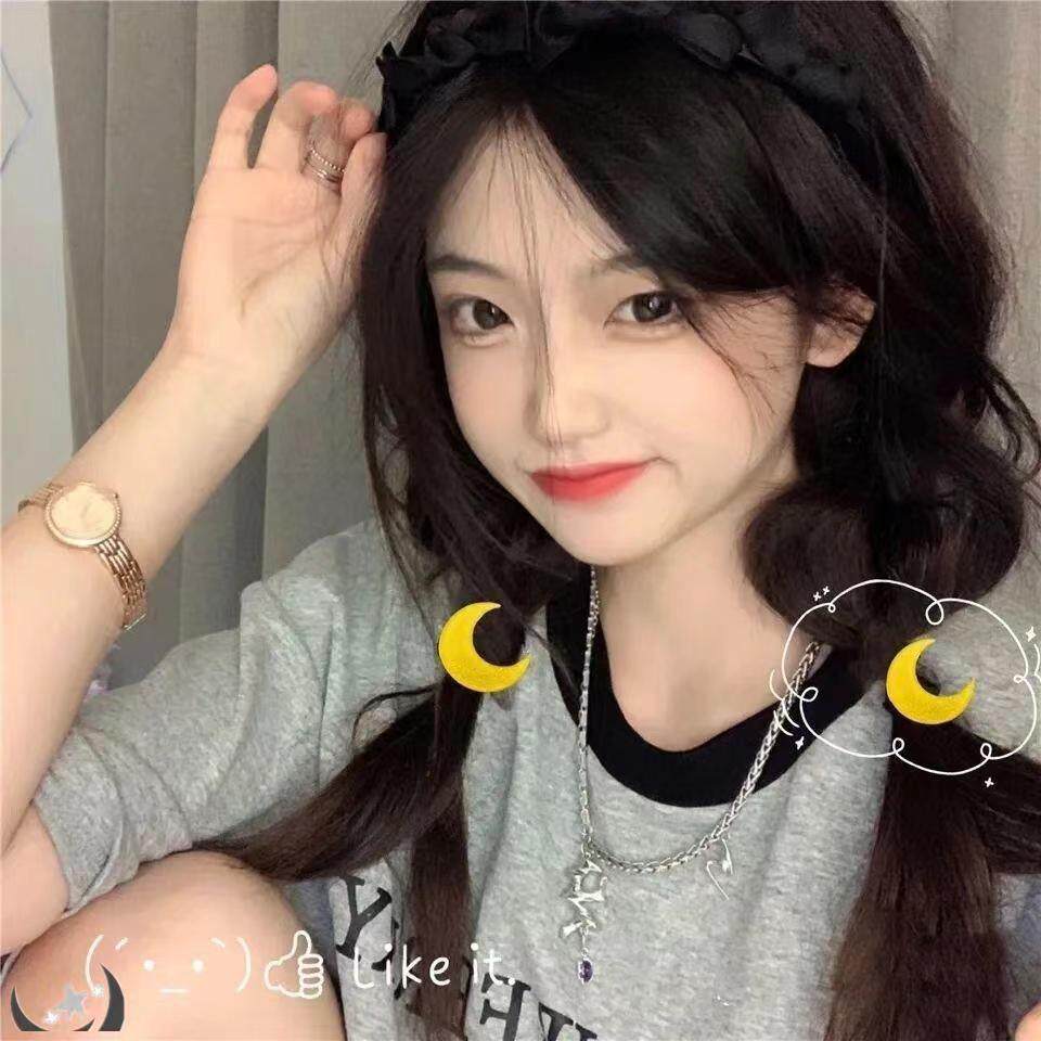 月亮发夹ins闪粉学生百搭少女心夏日黄色发饰小夹刘海边夹卡头饰