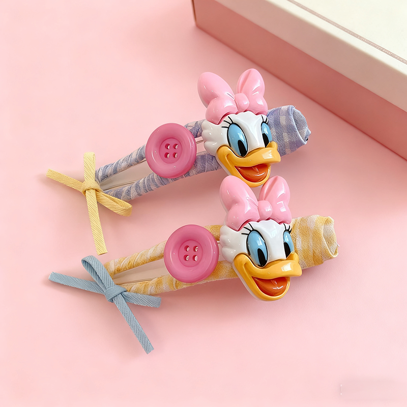 甜美黛西蝴蝶结鸭嘴夹发夹女后脑勺盘发一字夹头饰2025新款发卡