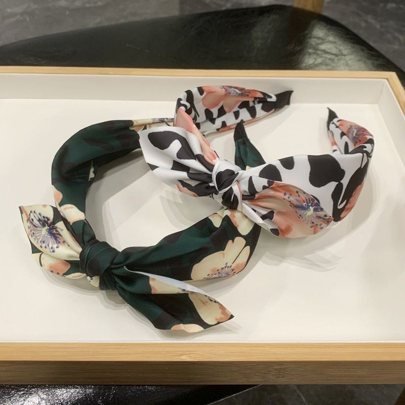 发饰高颜值ins风豹纹蝴蝶结发箍复古时尚头箍洋气蓬松发卡头饰品
