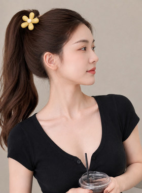 简约花朵发绳扎头发头绳女2026新款高弹力耐用发饰高马尾皮筋发圈