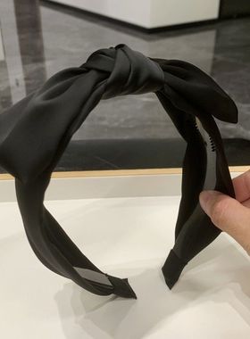 带齿防滑刘海碎发蝴蝶结发箍女简约宽边发带复古蝴蝶结头箍头饰品