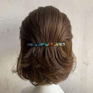 韩国气质一字小号弹簧夹横夹半丸子发夹半夹发卡头发夹子大号发饰