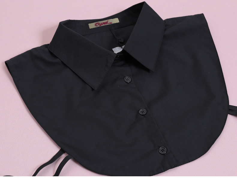 秋冬新款200斤大码假领胖mm衬衫领子装饰假衣领毛衣衬衣娃娃领黑