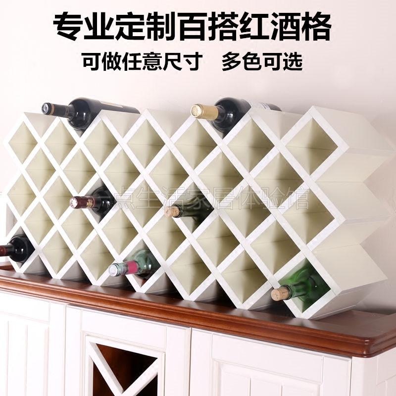 木制房间展示架矮柜层板饭店瓶装摆设品小型葡萄酒架红酒架组合柜