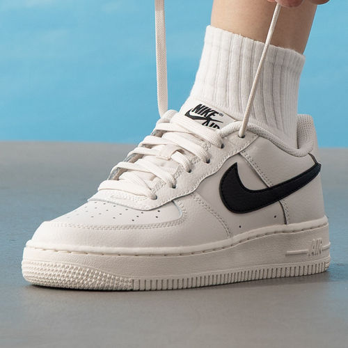 Nike耐克Air Force 1空军一号白黑低帮儿童休闲运动鞋IO7958-001