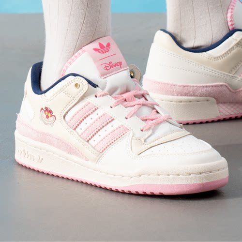 阿迪达斯女款粉色低帮FORUM LOW CL W板鞋休闲运动鞋运动鞋KH5900