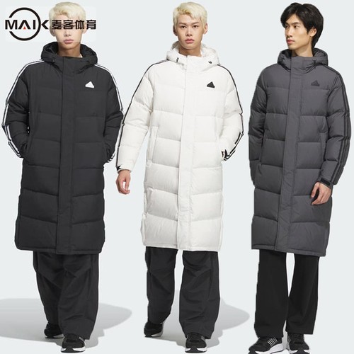 阿迪达斯男女长款羽绒服