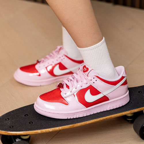 Nike耐克DUNK LOW低帮板鞋儿童运动休闲鞋粉色系带IQ0218-663