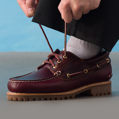 TIMBERLAND添柏岚男士系带休闲鞋轻便舒适户外船鞋低帮靴50009648