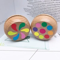 Real câu đố bằng gỗ trẻ em phim hoạt hình yo-yo cậu bé gái yoyo yo-yo em bé đồ chơi màu xanh lá cây trẻ em - YO-YO YO-YO đẹp