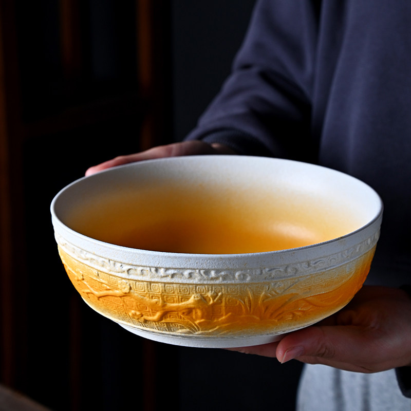 茶洗特大陶瓷小号青花瓷笔洗茶渣缸烟灰缸茶具零配件水盂盆水洗碗