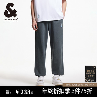 裤 长裤 子2025年秋 NBA联名运动纯棉篮球束脚休闲卫裤 杰克琼斯男装