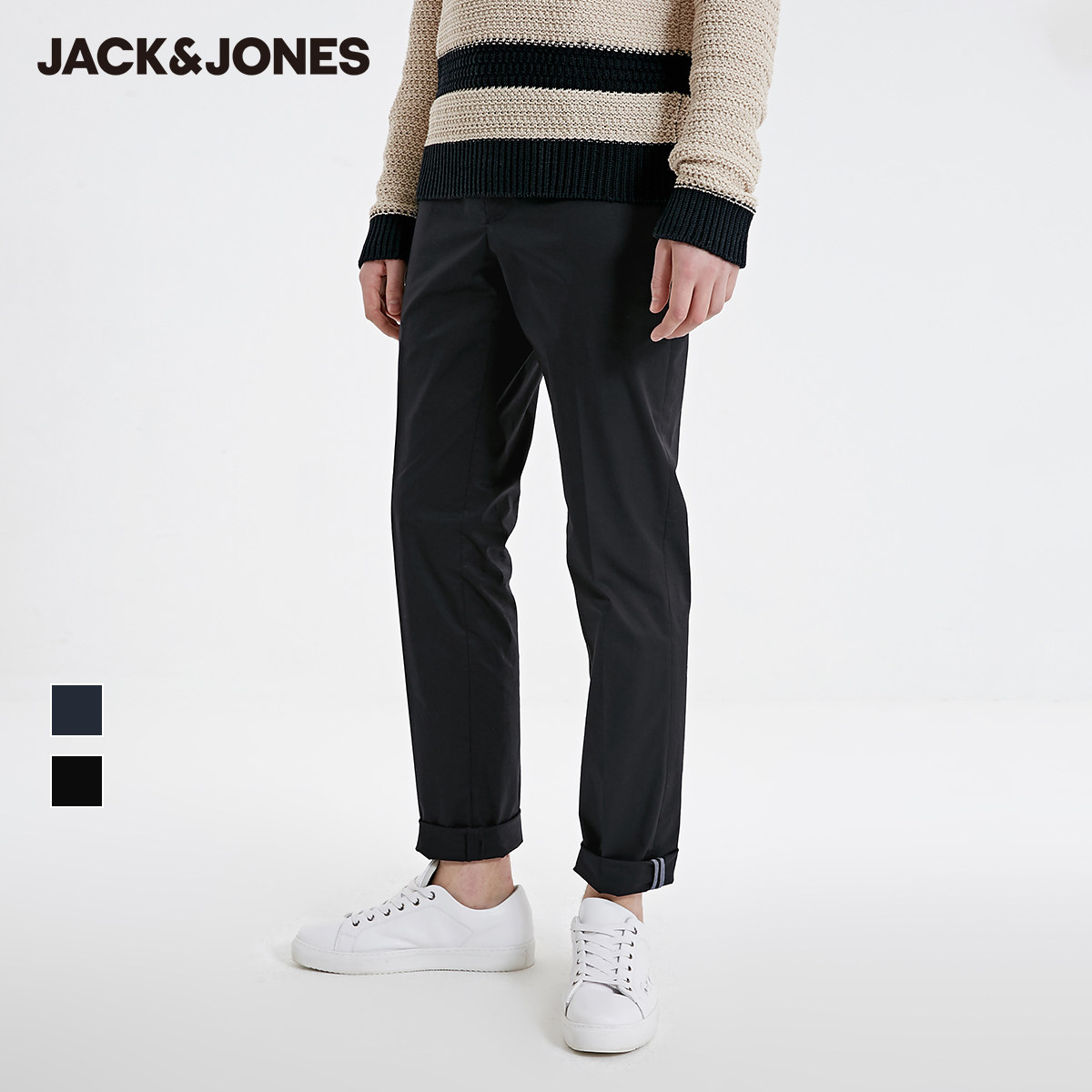 JackJones傑克瓊斯休閑褲秋季男2020含萊卡彈力修身純色商務長褲在類目 男裝, 休閒褲中 - 來自Buy2taobao.com提供專業的淘寶代購服務