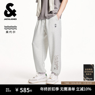 百搭植绒字母松紧腰束脚裤 杰克琼斯NBA联名款 休闲裤 秋季 子 男装
