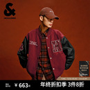 红色宽松短款 杰克琼斯男装 飞行员夹克棒球服外套 马年新年款