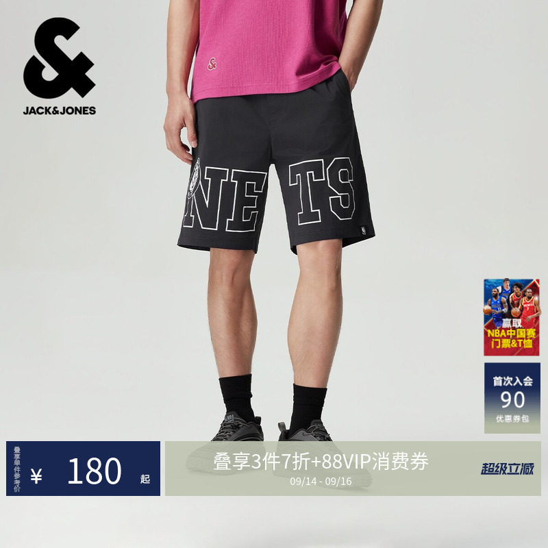 杰克琼斯NBA篮网队联名夏季男装短裤休闲时尚短裤子潮流226215008图片