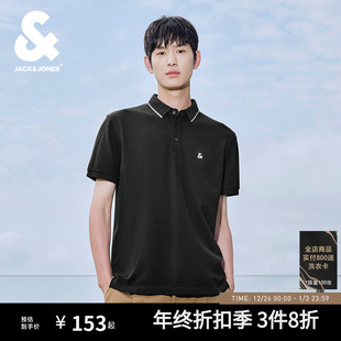 士短袖 polo衫 T恤纯色保罗衫 衣服新款 杰克琼斯翻领男装 男生式 秋季