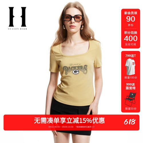 SEASONHIGH女士夏季短袖