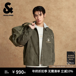 男装 杰克琼斯2025年秋冬新款 棉衣衣身满印225409046 商场爆款