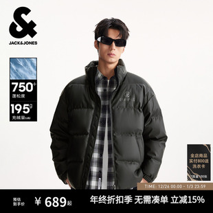 杰克琼斯短款 羽绒服男冬排骨宽松PU云朵泡芙面包服保暖外套男装