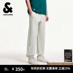 新款 秋季 时尚 刺绣宽松束脚卫裤 子 杰克琼斯NBA联名男装 裤 休闲裤