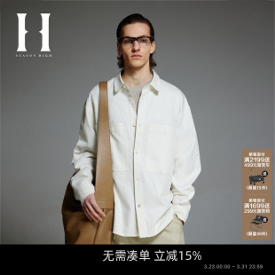 男装 SEASON 衬衫 新款 宽松尖领纯色可调节开衩日常休闲潮 HIGH春季