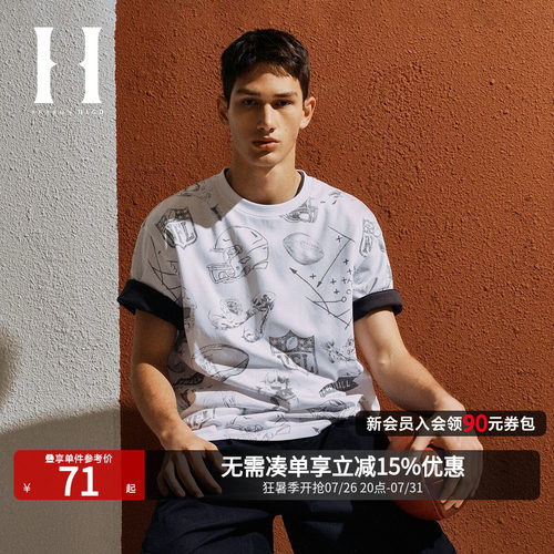 SEASONHIGH短袖舒适纯棉T恤