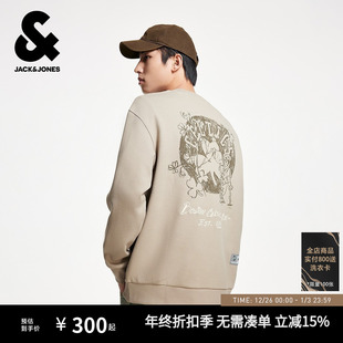 杰克琼斯秋冬新款 225333039 NBA联名凯尔特人队略宽松圆领卫衣男装