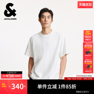 日常通勤简约休闲百搭宽松短袖 新款 T恤225301074 秋季 杰克琼斯男装