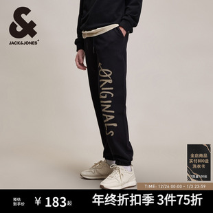 饰潮流合体卫裤 子男装 束脚裤 男裤 长裤 杰克琼斯秋纯棉字母胶印装