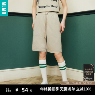 秋季 毛圈休闲情侣短裤 新款 抽绳字母宽松卫裤 复古潮牌个性 MLMR男装