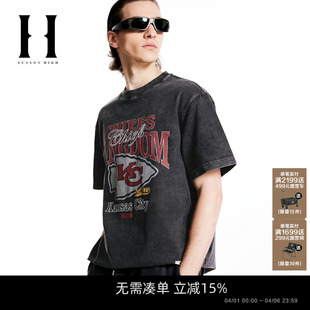 男装 堪萨斯城酋长队水洗T恤 短袖 HIGH2026年春季 NFL联名 SEASON