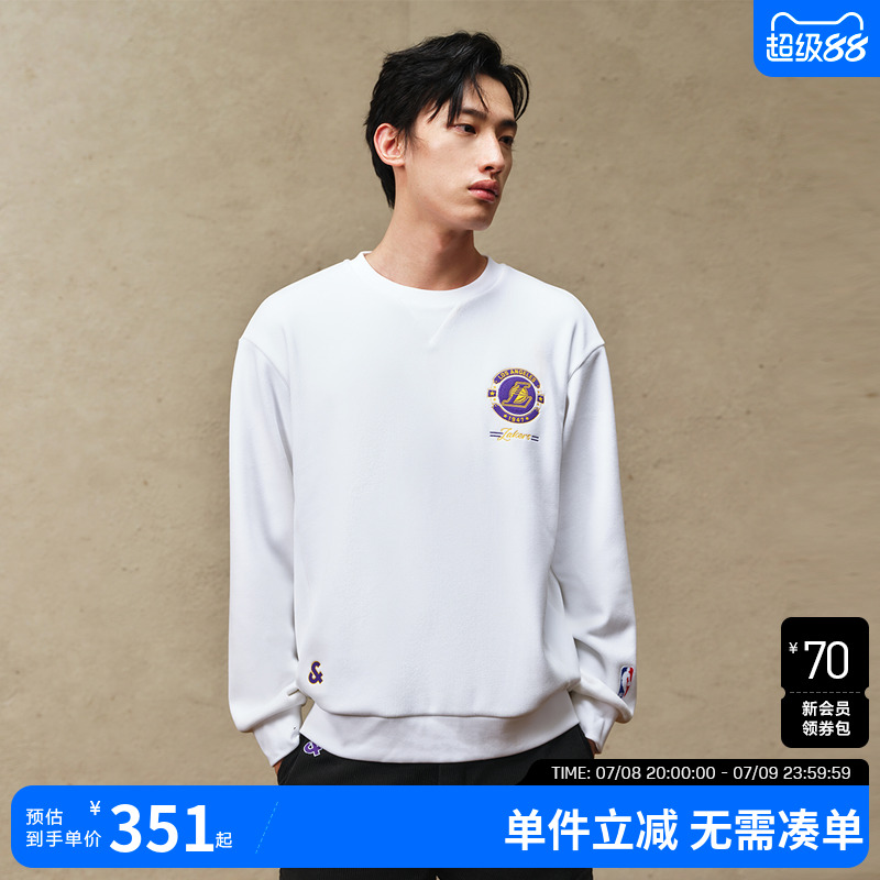 杰克琼斯舒适条绒圆领卫衣